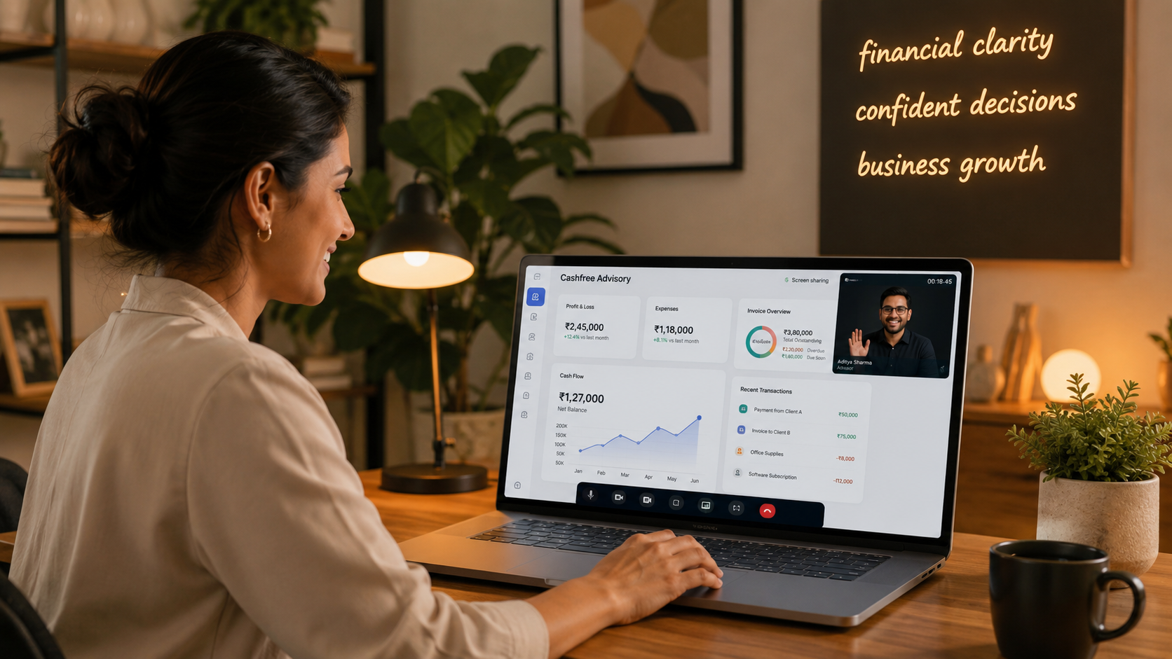 Real business owner and expert live screen-share bookkeeping session